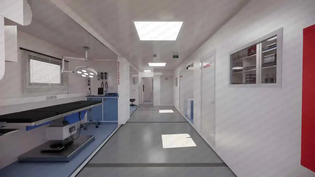 Enak Mobile Hospital Long Trailer Interior Design 1