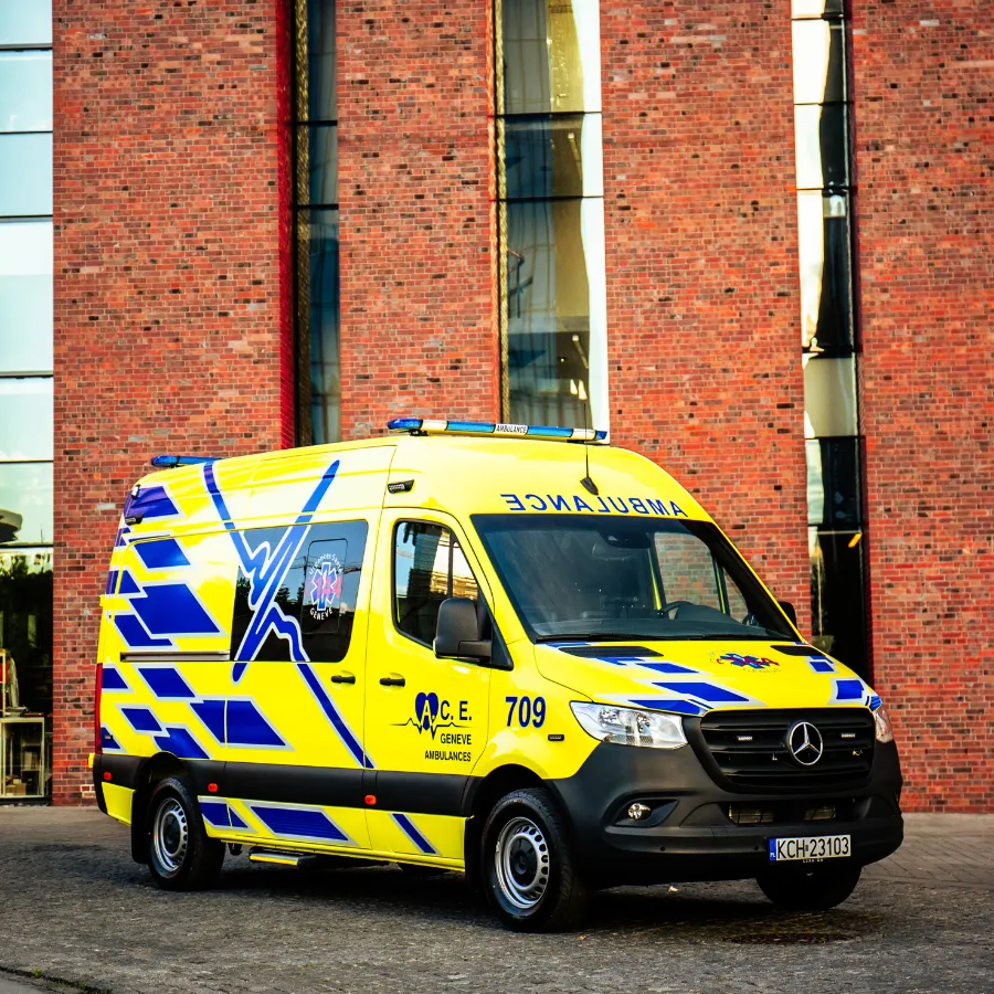 Custom-made converted van ambulance