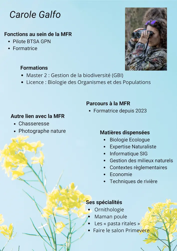 profil carole galfo bts gpn