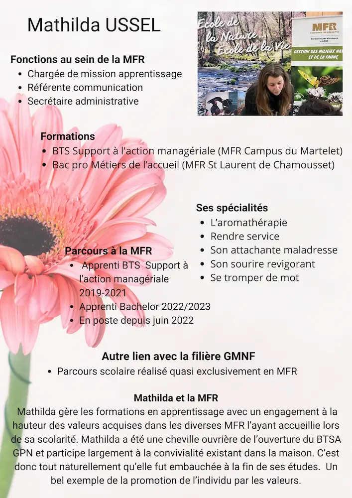 profil mathilda administratif mfr anse