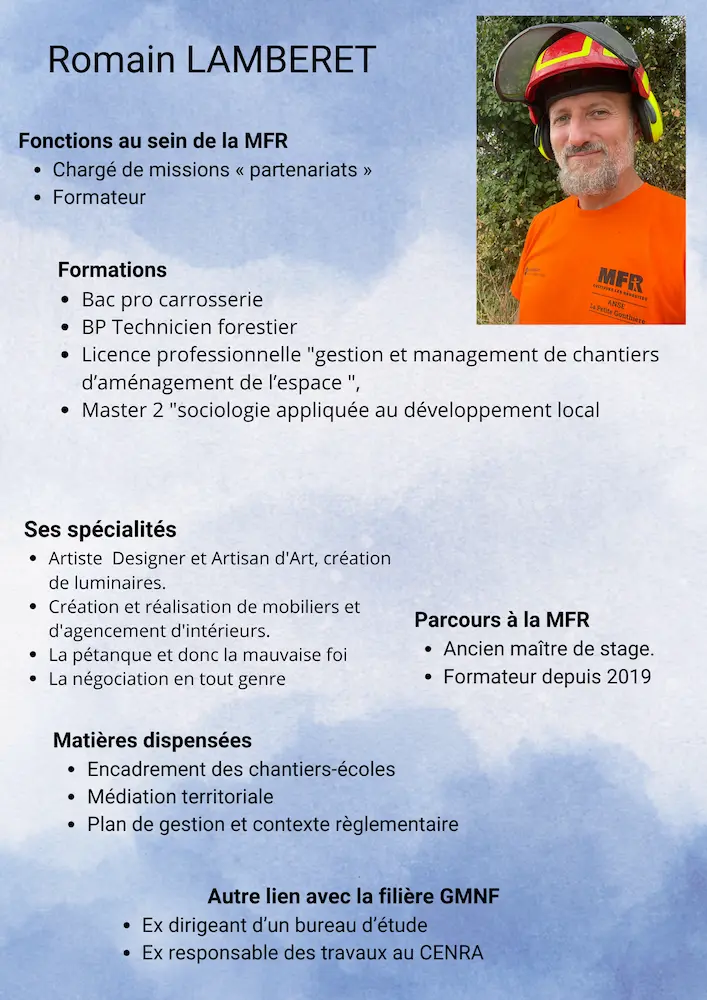 profil romain formateur technique bac pro gmnf
