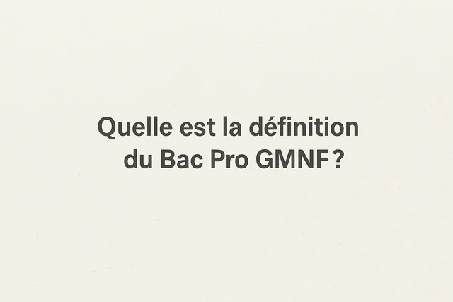 D finition Bac Pro GMNF